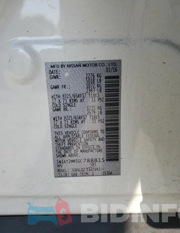 5N1AT2MM3GC788815 Photo# 12