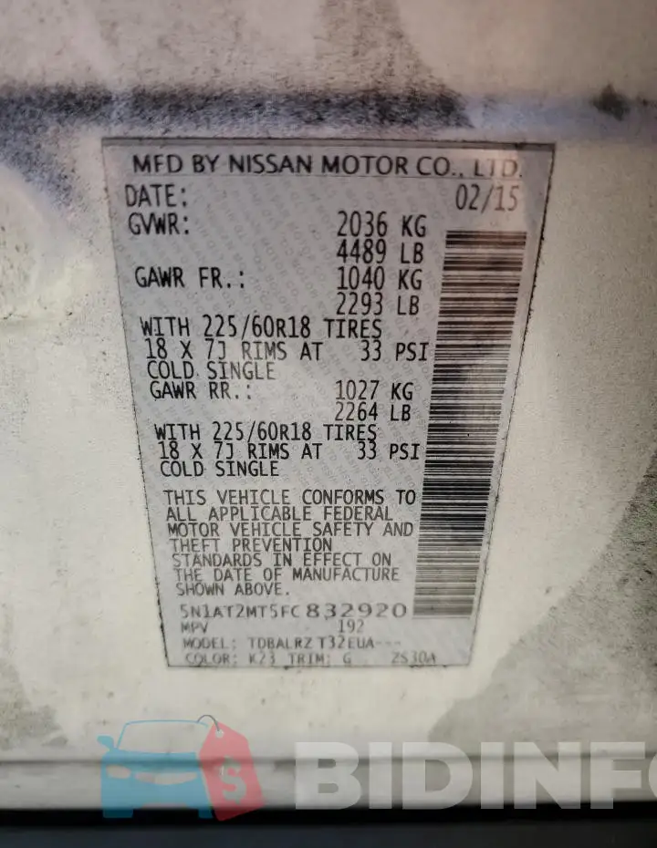 5N1AT2MT5FC832920 Photo# 13
