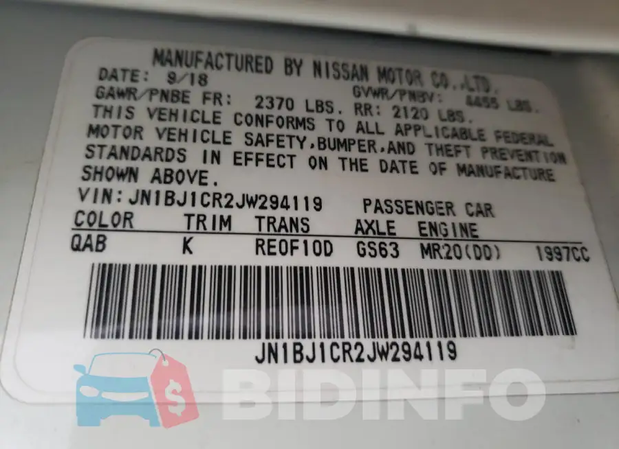 JN1BJ1CR2JW294119 Photo# 13