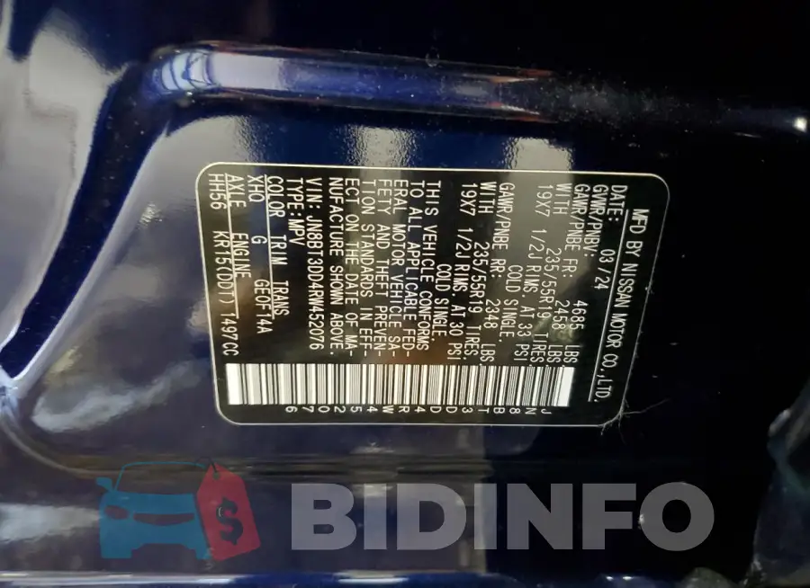 JN8BT3DD4RW452076 Photo# 13