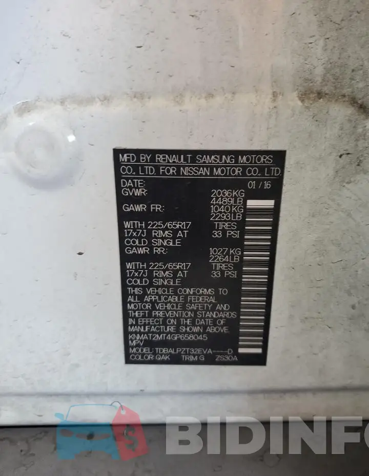 KNMAT2MT4GP658045 Photo# 12