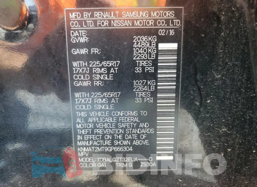 KNMAT2MT9GP666304 Photo# 13
