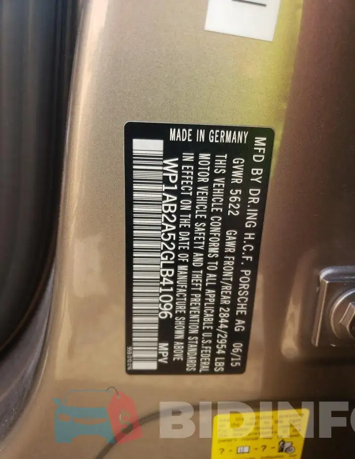 WP1AB2A52GLB41096 Photo# 13