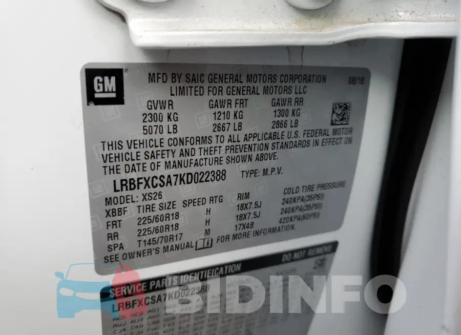 LRBFXCSA7KD022388 Photo# 12