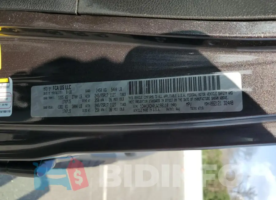 1C4HJXDN0JW198110 Photo# 13