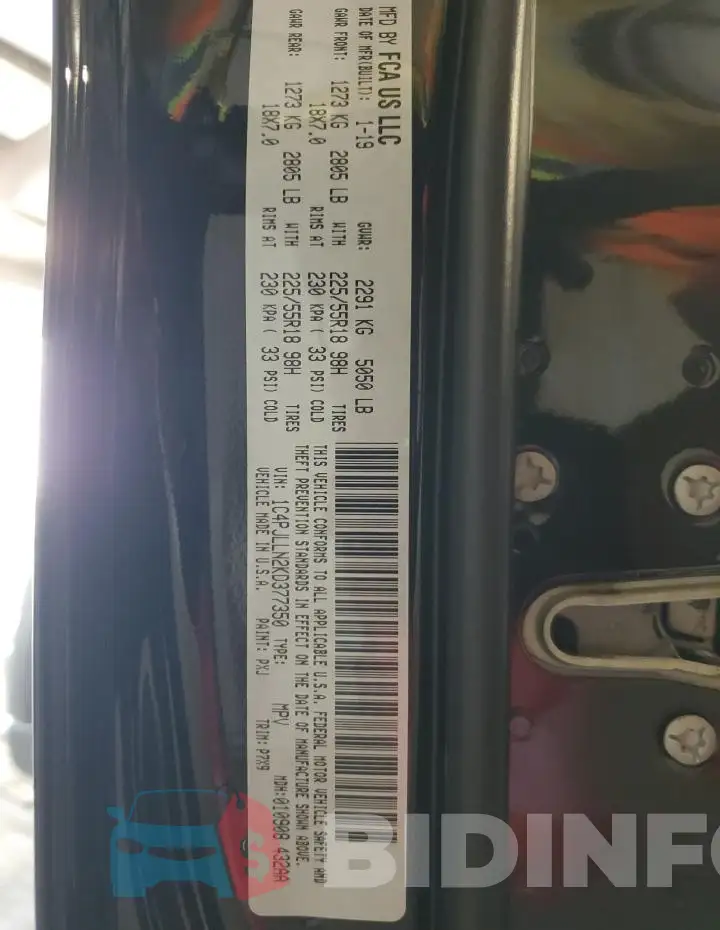 1C4PJLLN2KD377350 Photo# 14