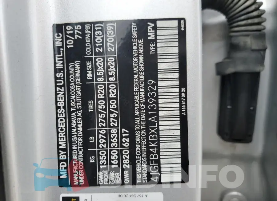 4JGFB4KBXLA139329 Photo# 14