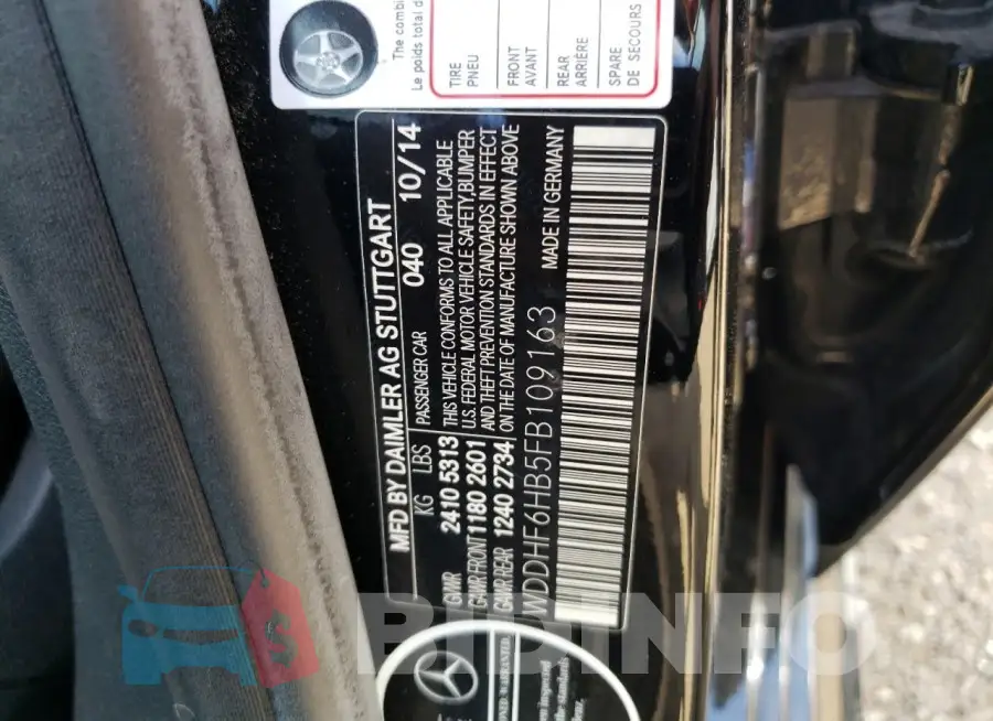 WDDHF6HB5FB109163 Photo# 12