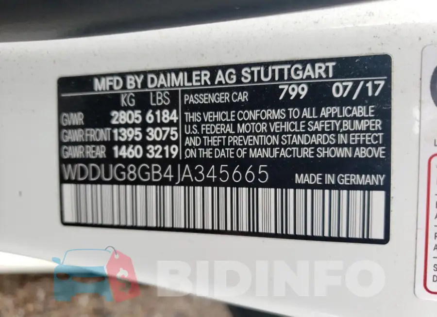 WDDUG8GB4JA345665 Photo# 12