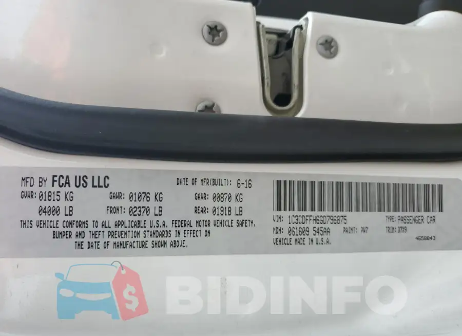 1C3CDFFH6GD796875 Photo# 12
