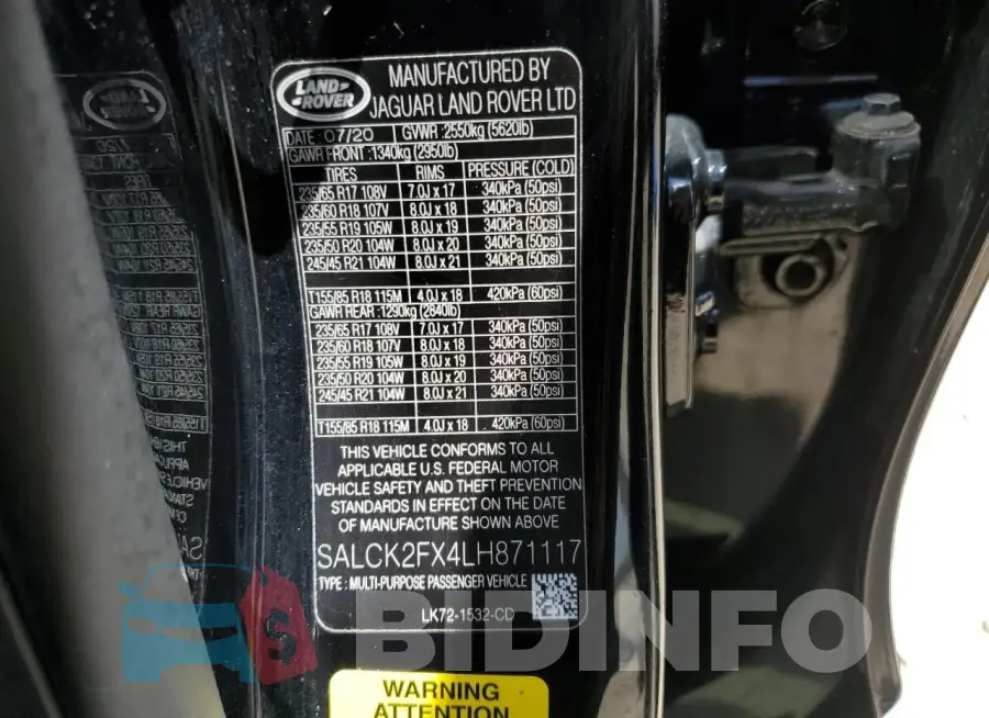SALCK2FX4LH871117 Photo# 12