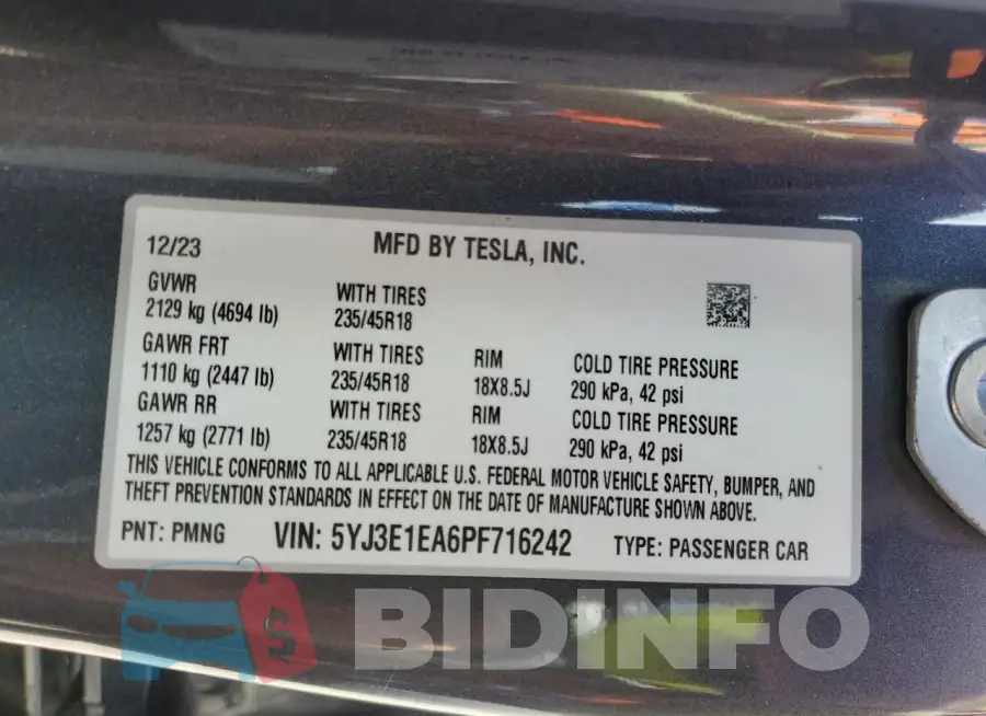5YJ3E1EA6PF716242 Photo# 12
