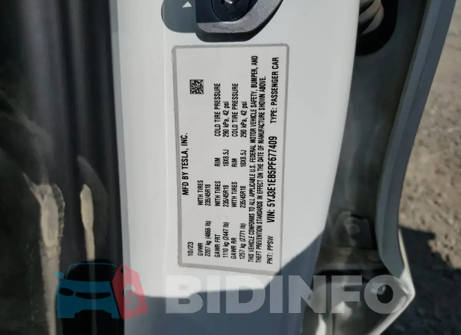 5YJ3E1EB5PF677409 Photo# 13