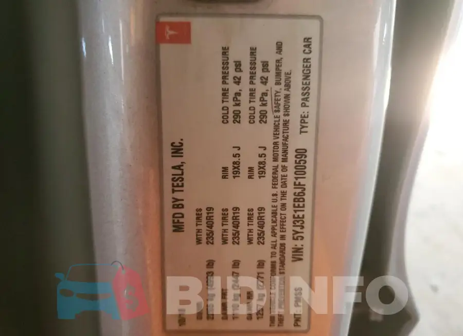 5YJ3E1EB6JF100590 Photo# 12