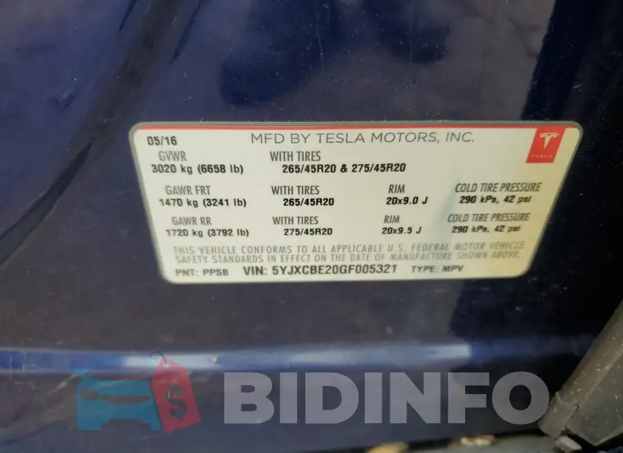 5YJXCBE20GF005321 Photo# 13