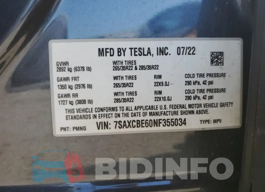 7SAXCBE60NF355034 Photo# 13