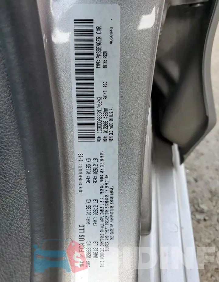 1C3CCCAB8GN170243 Photo# 12