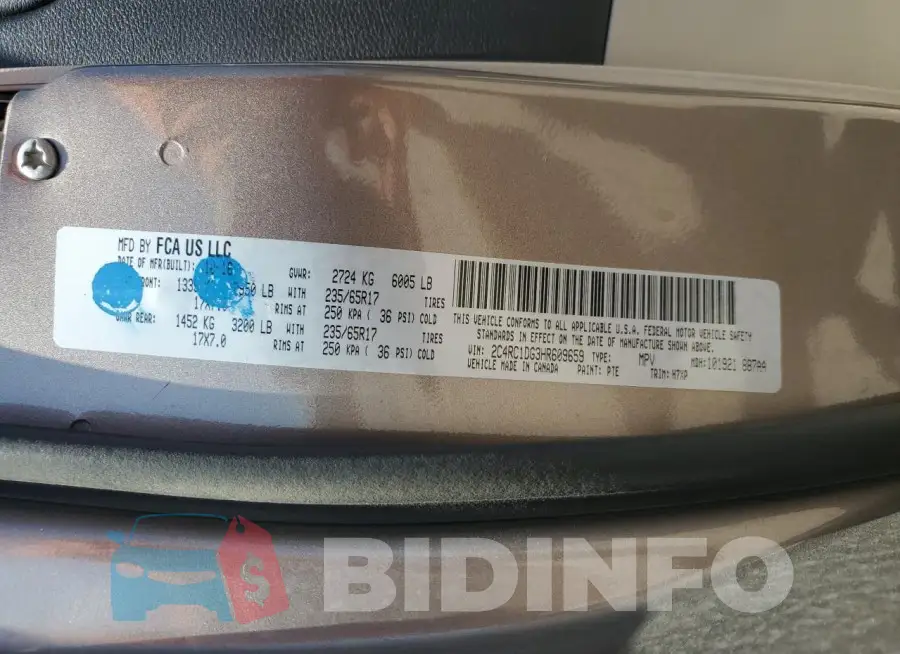2C4RC1DG3HR609659 Photo# 14