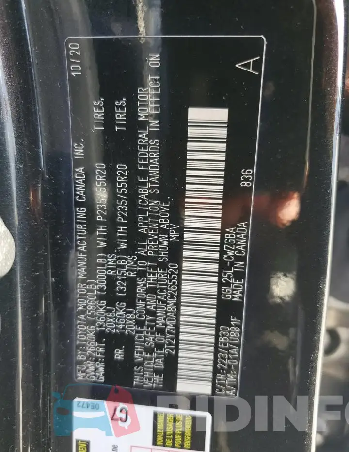 2T2YZMDA8MC265520 Photo# 14