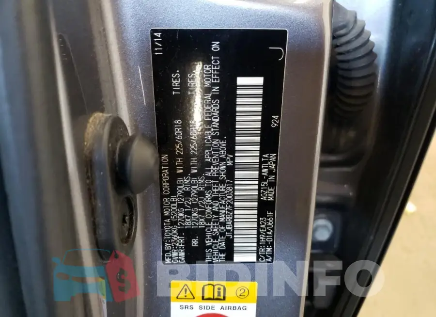 JTJBARBZ7F2003817 Photo# 13