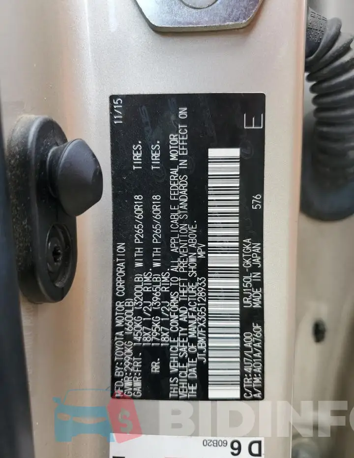 JTJBM7FX3G5128933 Photo# 14