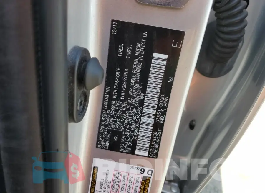 JTJBM7FX5J5192995 Photo# 13
