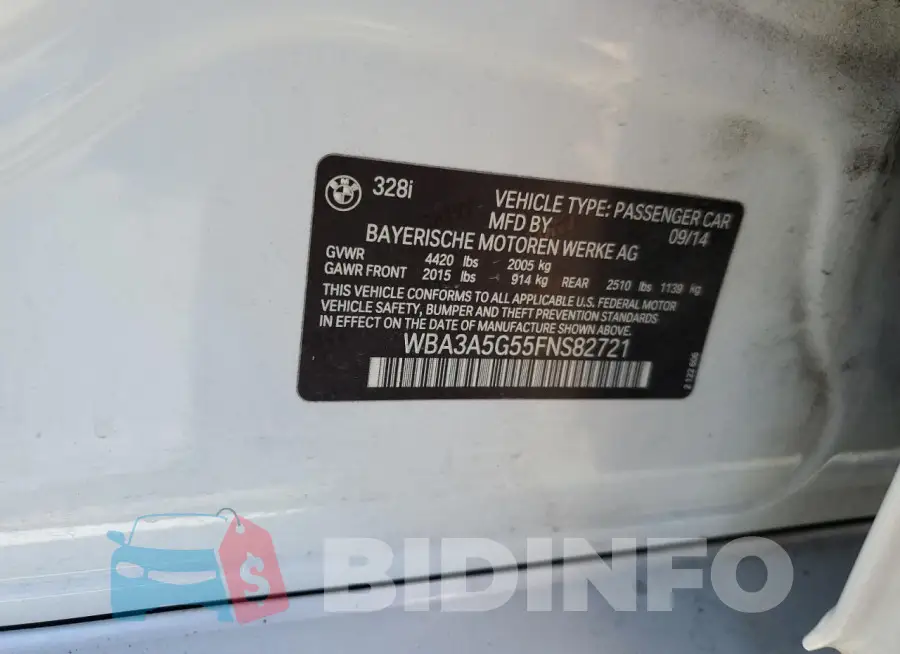 WBA3A5G55FNS82721 Photo# 12