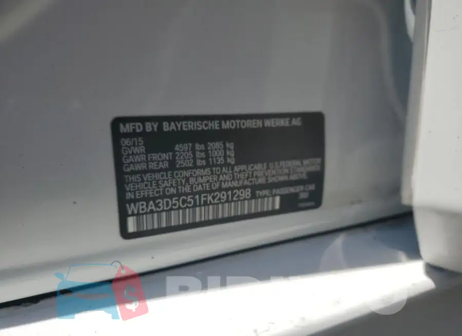 WBA3D5C51FK291298 Photo# 12