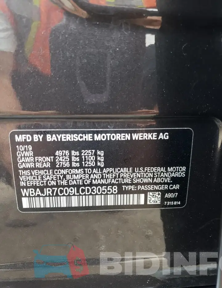 WBAJR7C09LCD30558 Photo# 12