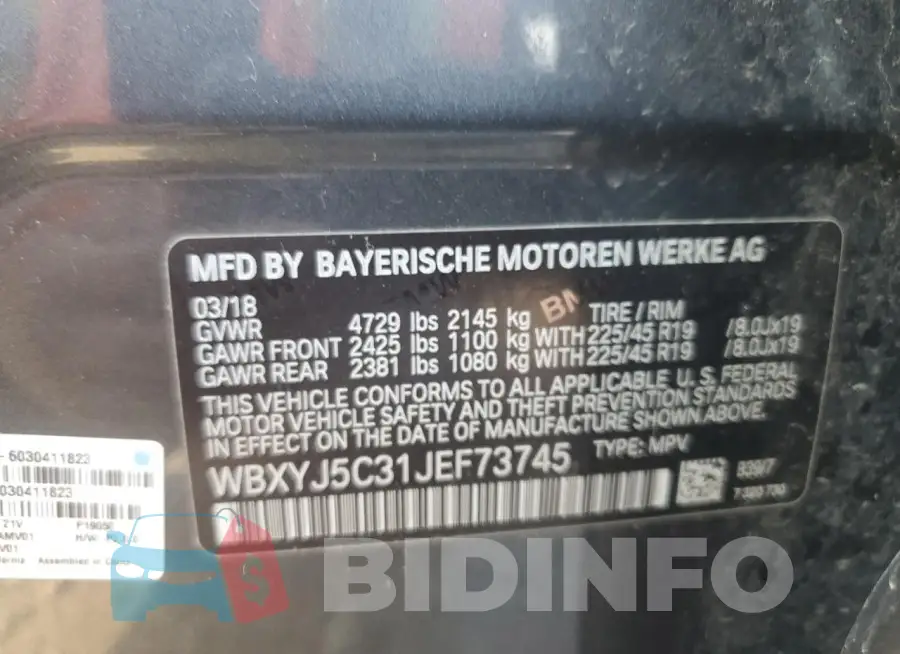 WBXYJ5C31JEF73745 Photo# 13