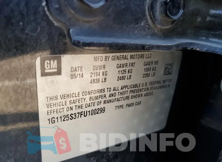 1G1125S37FU100299 Photo# 12