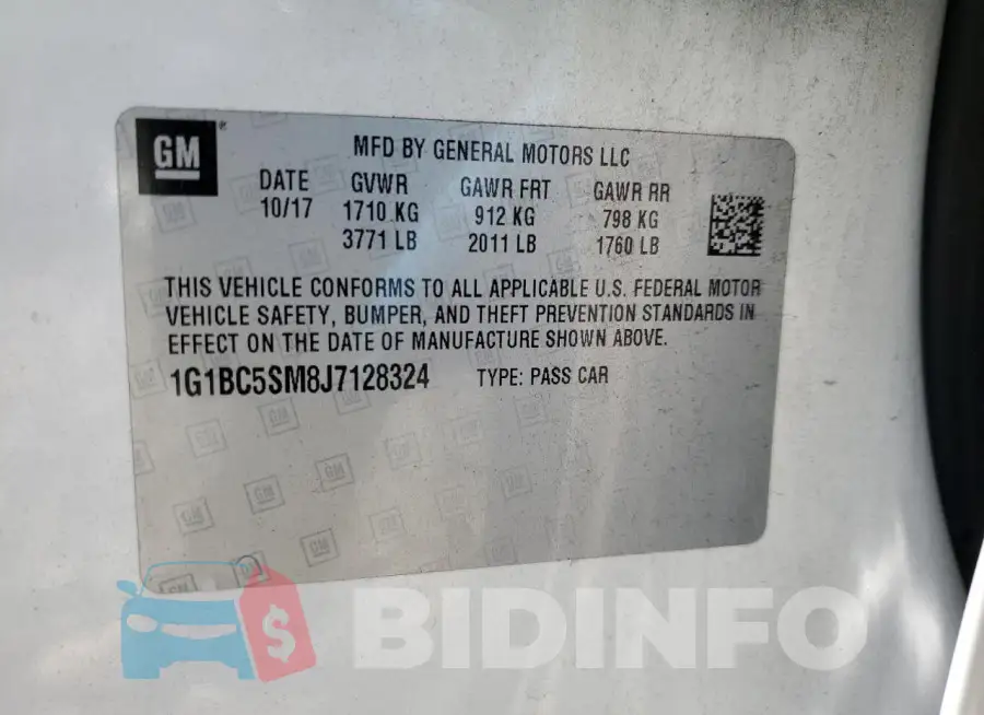 1G1BC5SM8J7128324 Photo# 12