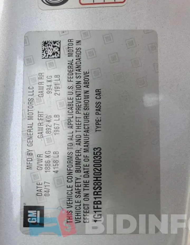 1G1FB1RS8H0200353 Photo# 13