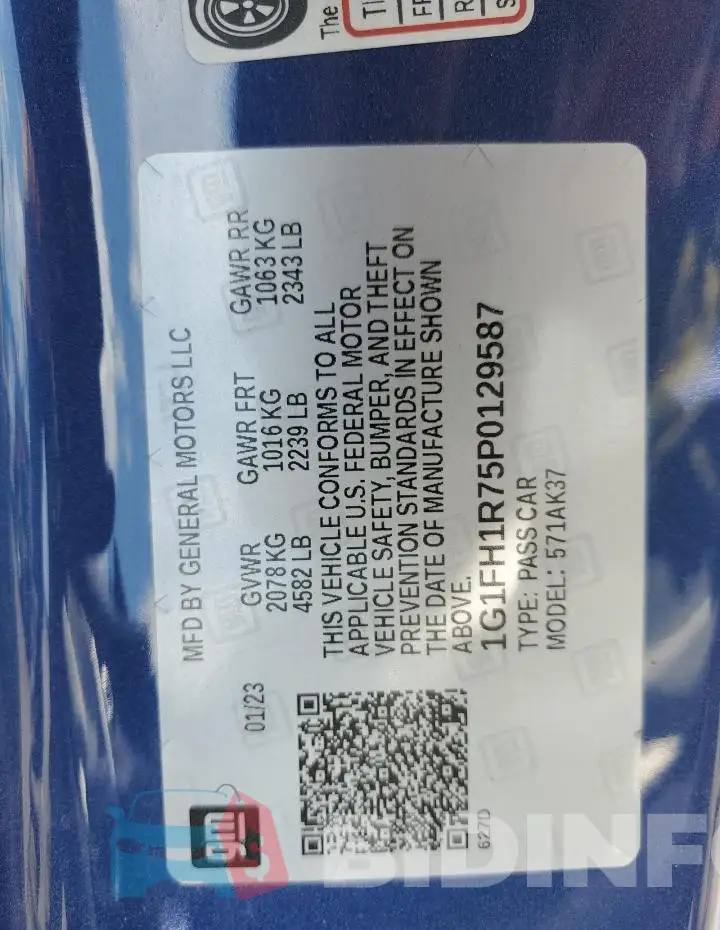 1G1FH1R75P0129587 Photo# 12