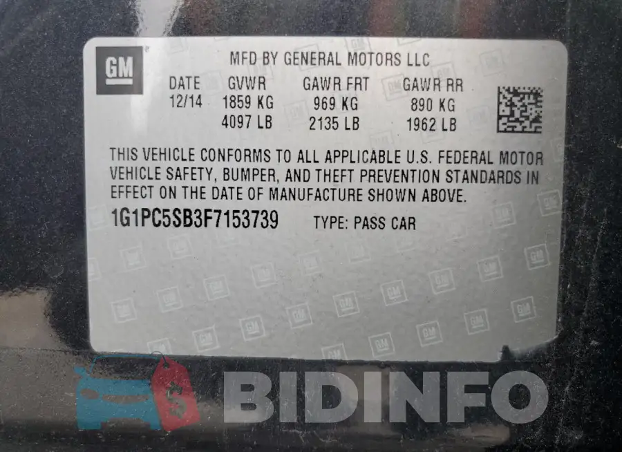 1G1PC5SB3F7153739 Photo# 12