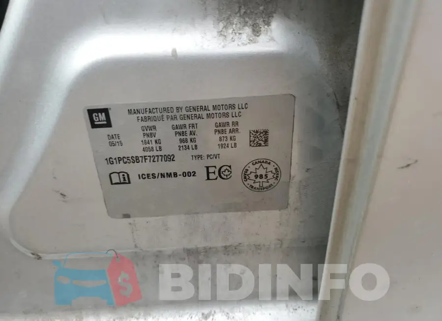 1G1PC5SB7F7277092 Photo# 12
