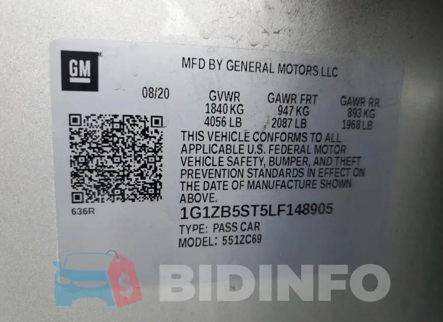 1G1ZB5ST5LF148905 Photo# 12