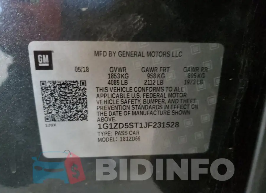 1G1ZD5ST1JF231528 Photo# 12