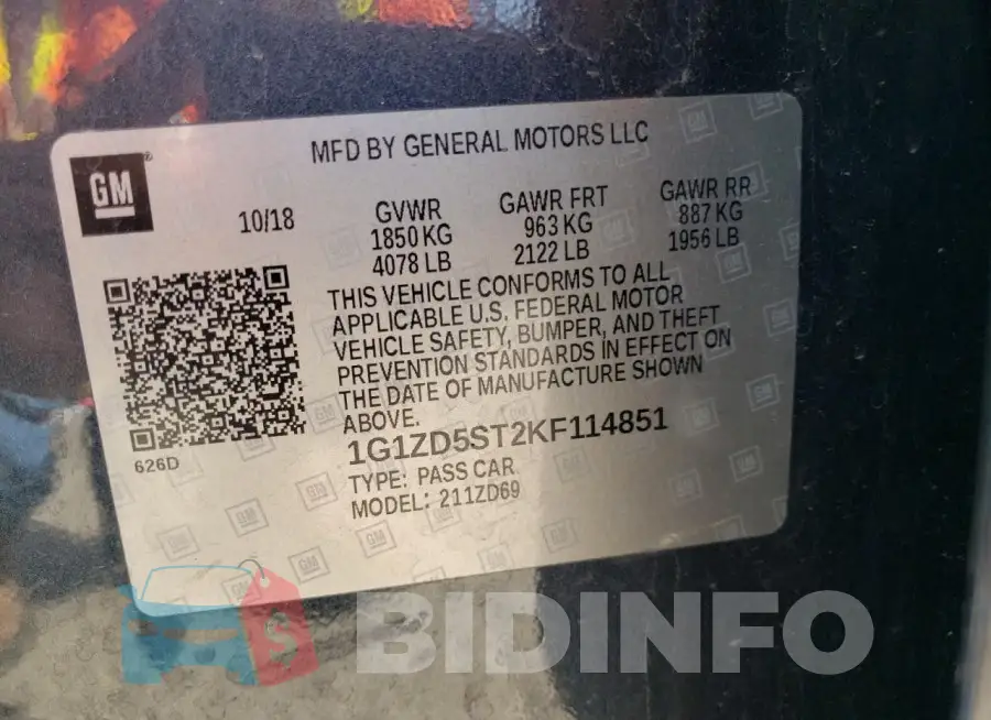 1G1ZD5ST2KF114851 Photo# 12