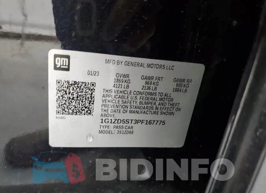 1G1ZD5ST3PF167775 Photo# 12