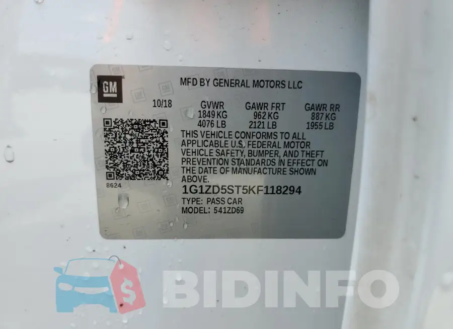 1G1ZD5ST5KF118294 Photo# 13