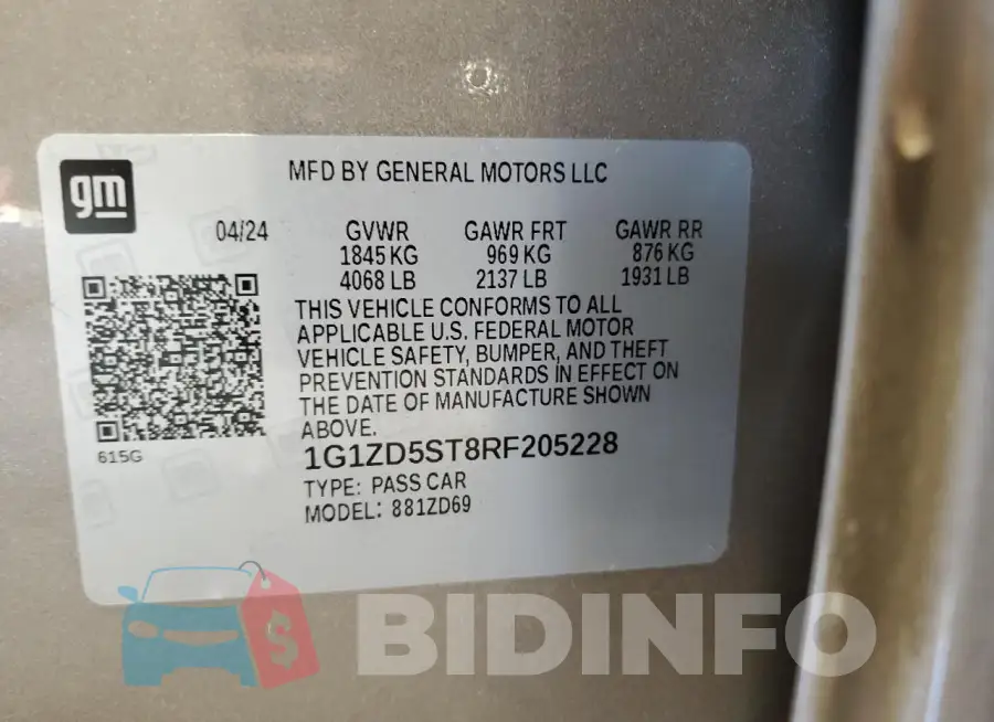 1G1ZD5ST8RF205228 Photo# 12