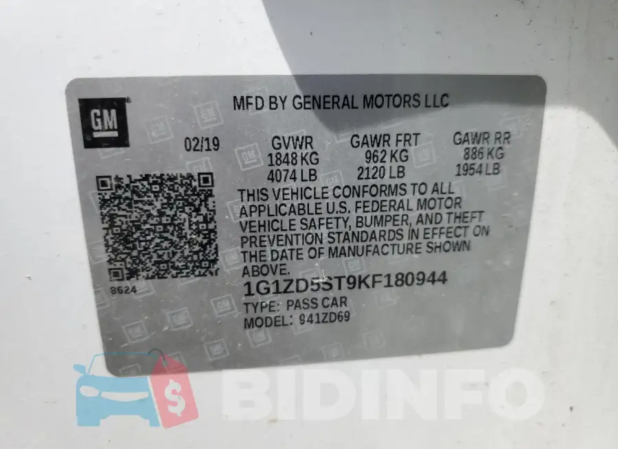 1G1ZD5ST9KF180944 Photo# 12