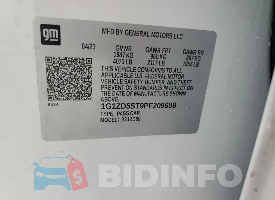 1G1ZD5ST9PF209608 Photo# 13