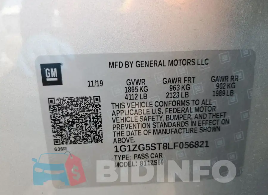 1G1ZG5ST8LF056821 Photo# 12
