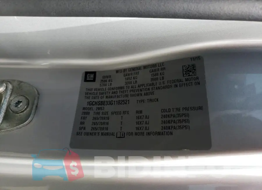 1GCHSBE33G1182521 Photo# 12