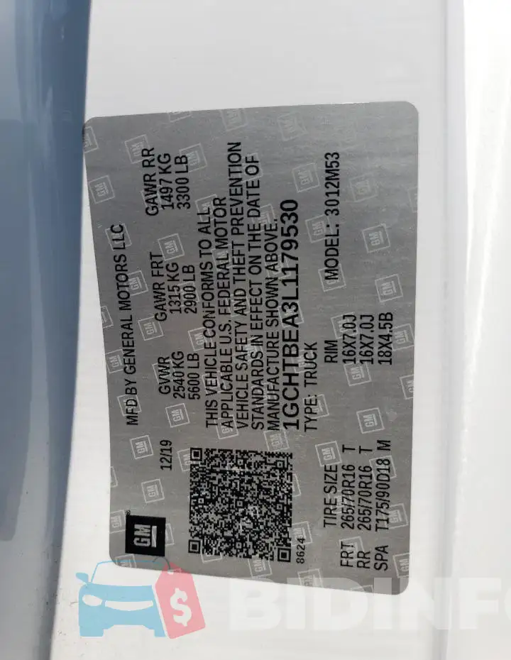 1GCHTBEA3L1179530 Photo# 12
