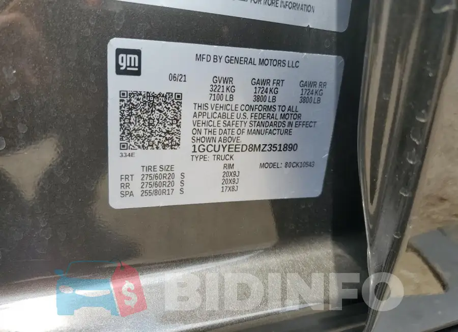 1GCUYEED8MZ351890 Photo# 12