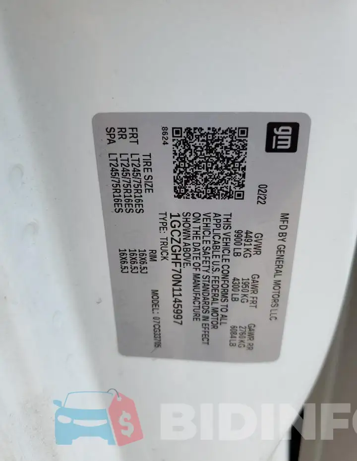 1GCZGHF70N1145997 Photo# 14