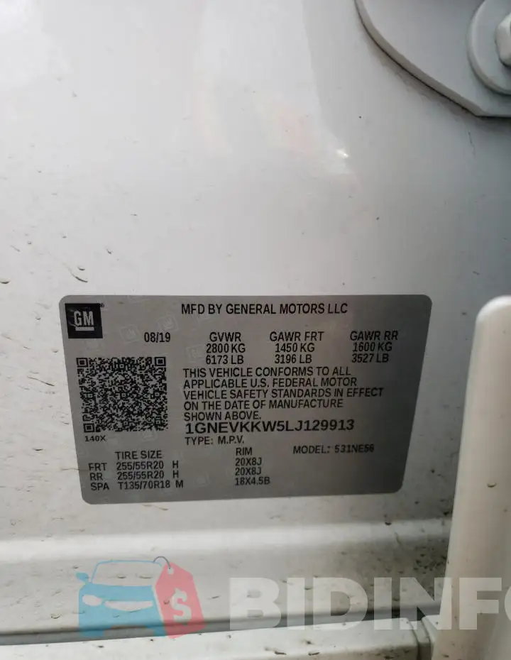 1GNEVKKW5LJ129913 Photo# 13